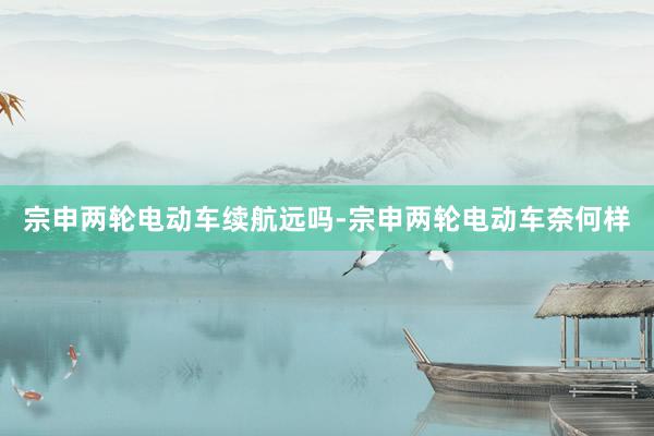 宗申两轮电动车续航远吗-宗申两轮电动车奈何样